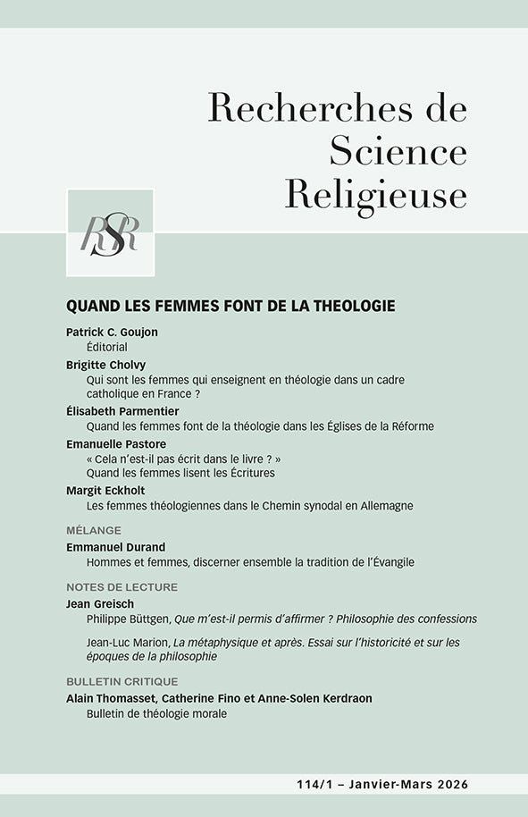 Quand les femmes font de la théologie