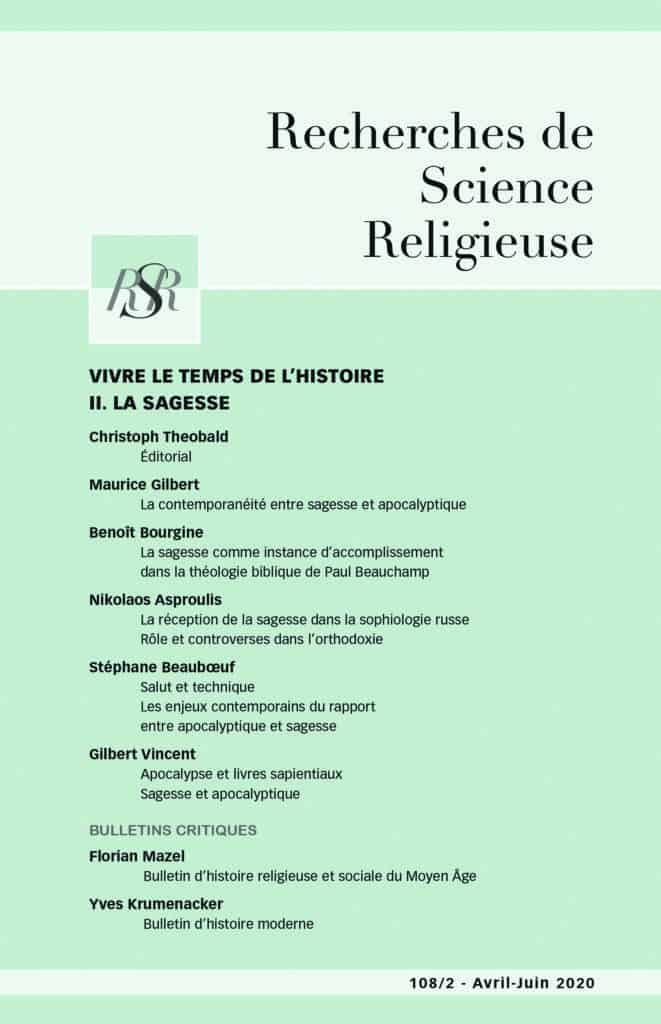 Vivre le temps de l’histoire. 2) La sagesse
