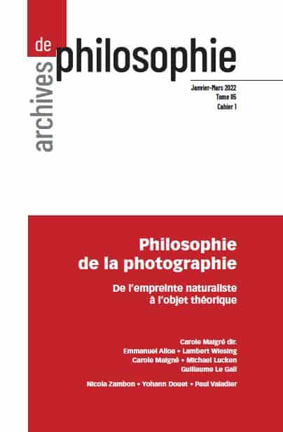 Philosophie de la photographie, de l’empreinte naturaliste à l’objet théorique