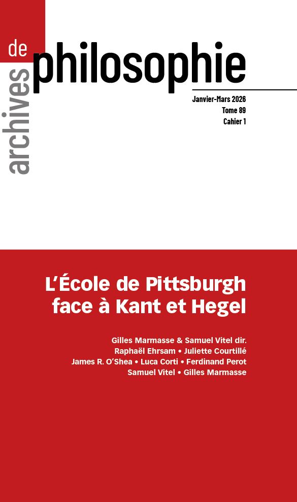 L’École de Pittsburgh face à Kant et Hegel