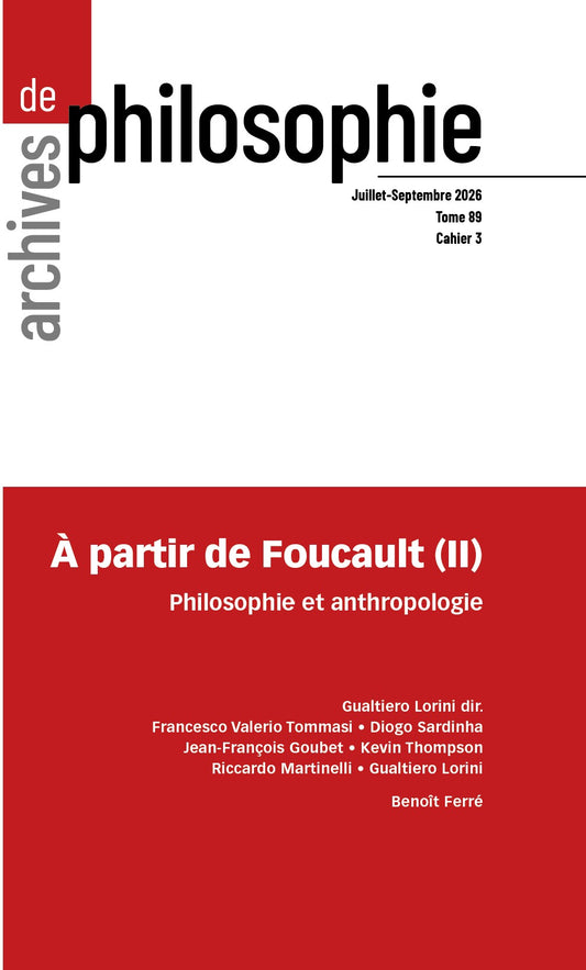 À partir de Foucault (II) – Philosophie et anthropologie