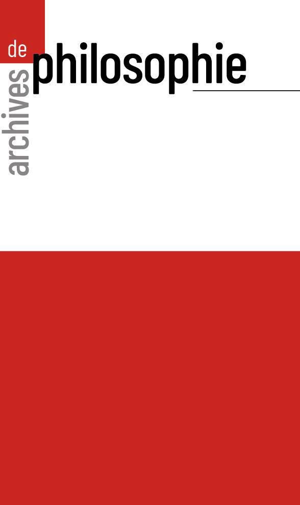 Abonnement 2026 | Archives de philosophie Institutions en France