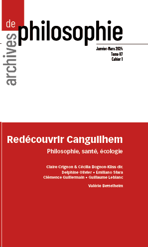 Redécouvrir Canguilhem - Philosophie, santé, écologie