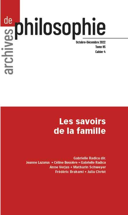 Les savoirs de la famille