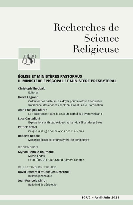 Eglise et ministères pastoraux II